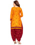 Traditional Function Wear Readymade Suit Collection Mustard Pure Cotton Pant Straight Back View