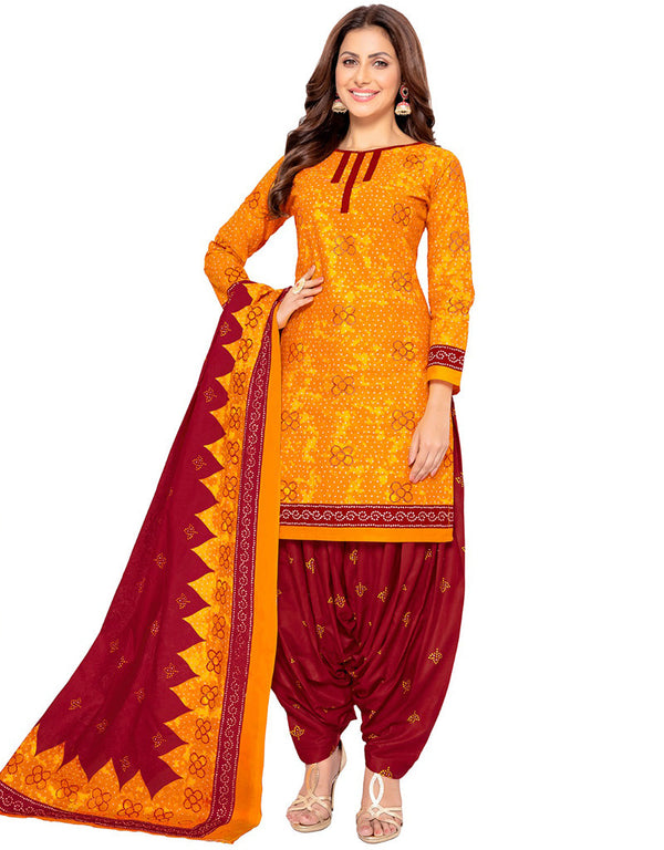Traditional Function Wear Readymade Suit Collection Mustard Pure Cotton Pant Straight Front View