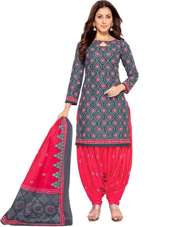 Traditional Function Wear Readymade Suit Collection Grey Pure Cotton Pant Straight Front View