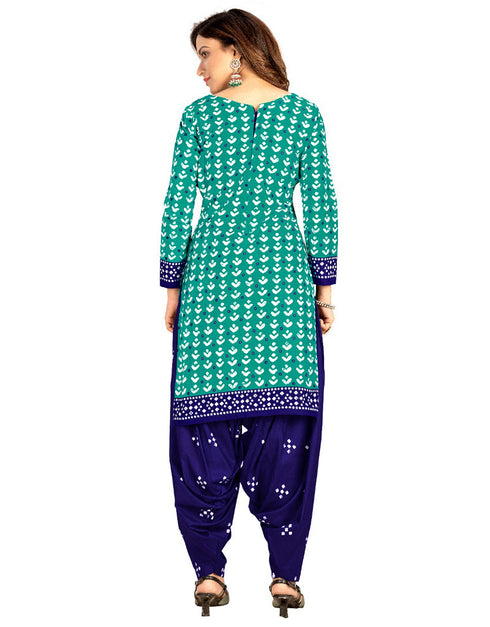 Traditional Function Wear Readymade Suit Collection Mint Pure Cotton Pant Straight Close-up View