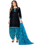 Traditional Function Wear Readymade Suit Collection Black Pure Cotton Pant Straight Front View