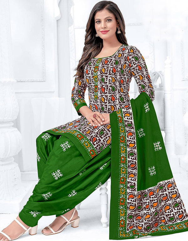 Traditional Function Wear Readymade Suit Collection Multi Pure Cotton Pant Straight Front View