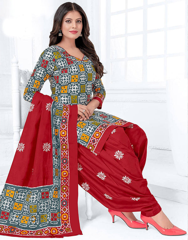 Traditional Function Wear Readymade Suit Collection Mid Grey Pure Cotton Pant Straight Front View