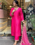 Traditional Function Wear Readymade Suit Collection Pink Viscose Pant Straight Side View