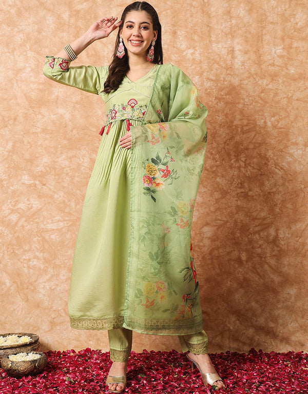 Traditional Function Wear Readymade Suit Collection Pista Viscose Pant Straight Front View