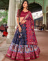 Designer Function Wear Heavy Lehenga Choli Collection Wine Tussar Silk Lehenga Choli Front View