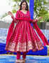 elegant rani pink heavy muslin traditional function wear readymade suit collection with rani pink heavy muslin 42.6285714285714 Close-up View
