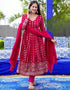 elegant rani pink heavy muslin traditional function wear readymade suit collection with rani pink heavy muslin 42.6285714285714 Front View
