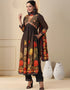 sleek multi heavy muslin traditional function wear readymade suit collection with black reyon cotton 32.3405714285714 Back View