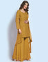 traditional function wear salwar suit collection in mustard georgette with suit and sharara rt8679-183659 Close-up View