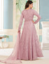 designer party wear anarkali suit collection in pink net with anarkali and pant rt8741-183975 Close-up View