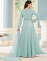 designer party wear anarkali suit collection in sky net with anarkali and pant rt8741-183977 Close-up View
