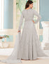 designer party wear anarkali suit collection in light grey net with anarkali and pant rt8741-183978 Close-up View