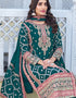 traditional function wear heavy chinon silk salwar suit collection in green heavy chinon silk with straight and palazzo rt8744-183987 Close-up View