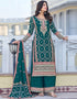 traditional function wear heavy chinon silk salwar suit collection in green heavy chinon silk with straight and palazzo rt8744-183987 Front View