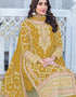 traditional function wear heavy chinon silk salwar suit collection in yellow heavy chinon silk with straight and palazzo rt8744-183988 Close-up View