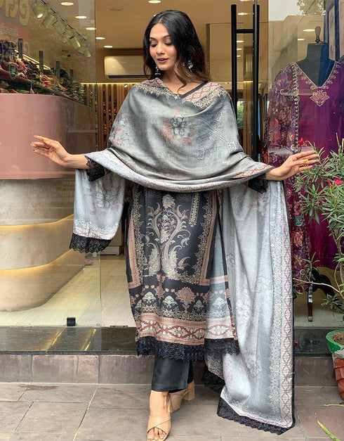 traditional function wear maslin readymade suit collection in multi maslin with straight and pant rt8754-184023 Close-up View