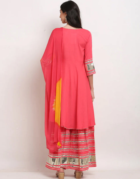 modern pink pure cambric cotton traditional function wear readymade salwar suit collection with pink pure cotton 29.1245714285714 Side View