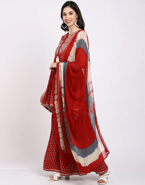 glamorous maroon rayon traditional function wear readymade salwar suit collection with maroon rayon 32.8365714285714 Back View