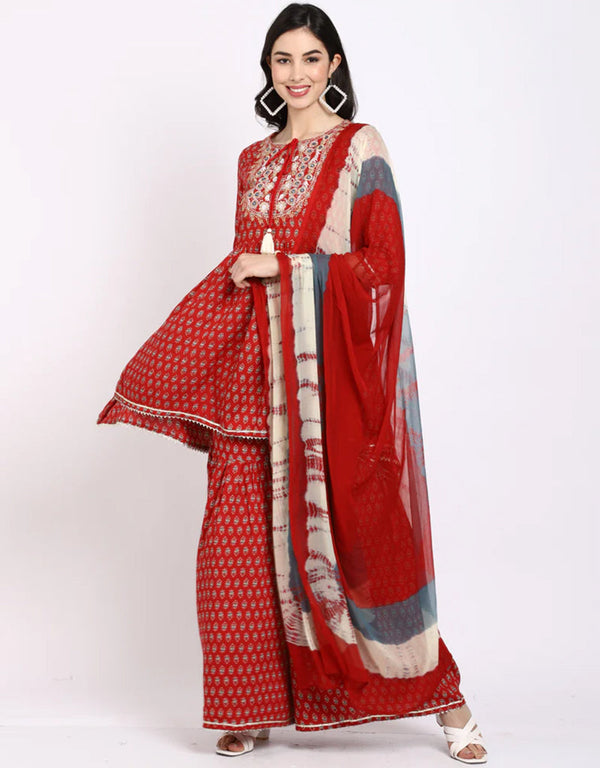 glamorous maroon rayon traditional function wear readymade salwar suit collection with maroon rayon 32.8365714285714 Front View