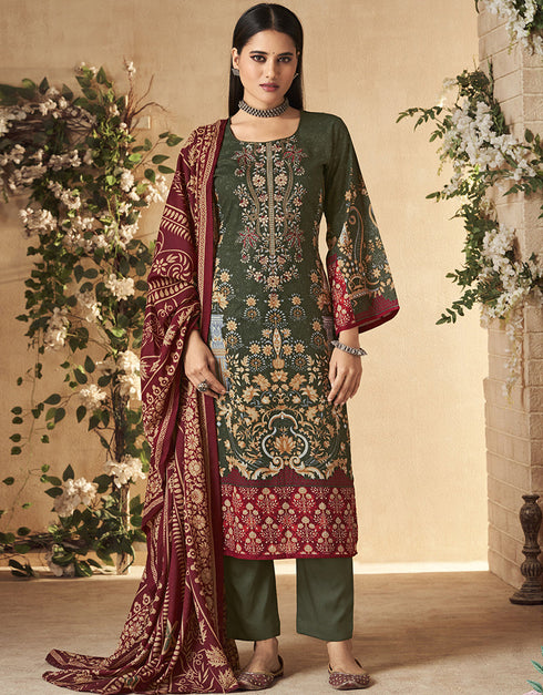 elegant mehndi pure cambric cotton traditional function wear readymade suit collection with mehndi cotton solid rt8785-184144 Front View