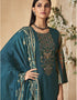 contemporary teal pure cambric cotton traditional function wear readymade suit collection with teal cotton solid rt8785-184150 Close-up View