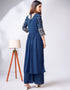 stylish blue georgette traditional function wear readymade suit collection with blue georgette rt8787-184157 Back View