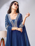 stylish blue georgette traditional function wear readymade suit collection with blue georgette rt8787-184157 Side View