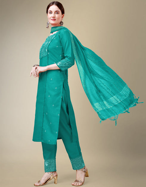 classy rama cotton blend traditional function wear readymade suit collection with rama cotton blend rt8790-184177 Close-up View