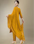 trendy yellow cotton blend traditional function wear readymade suit collection with yellow cotton blend rt8790-184180 Back View