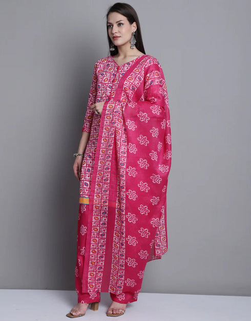 trendy pink cotton blend traditional function wear readymade suit collection with pink cotton blend rt8797-184208 Close-up View