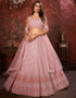 elegant pink faux georgette indian wedding heavy designer lehenga choli collection with pink faux georgette rt8804-184241 Front View