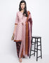 stylish pink cotton blend traditional function wear cotton blend readymade suit collection with purple cotton blend rt8813-184292 Front View