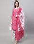 elegant pink cotton traditional function wear cotton readymade suit collection with white cotton rt8814-184295 Close-up View