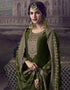 sleek mehndi silk georgette designer party wear heavy salwar suit collection with mehndi dull santoon rt8818-184300 Close-up View