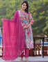 elegant pink georgette designer party wear stylish readymade suit collection with pink santoon rt8820-184313 Front View