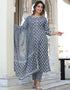 chic grey cotton traditional function wear classy readymade suit collection with grey cotton rt8828-184369 Front View