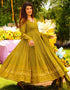 glamorous mehendi heavy faux georgette trendy designer heavy readymade anarkali suit collection with mehendi heavy micro cotton rt8843-184446 Close-up View