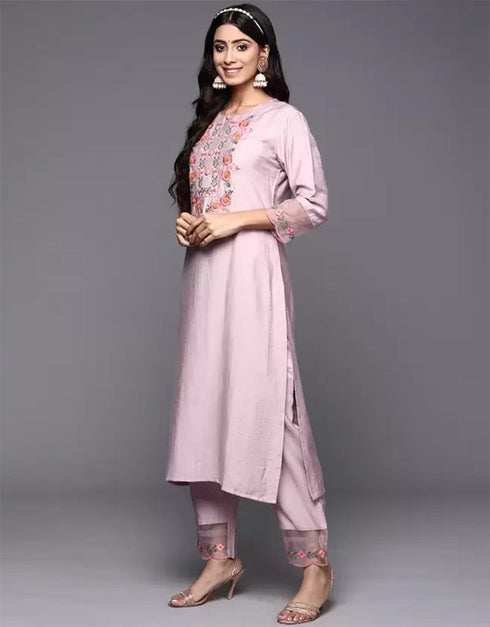 stylish light pink viscose rayon slub trendy designer heavy viscose readymade suit collection with light pink viscose rayon slub rt8845-184450 Back View