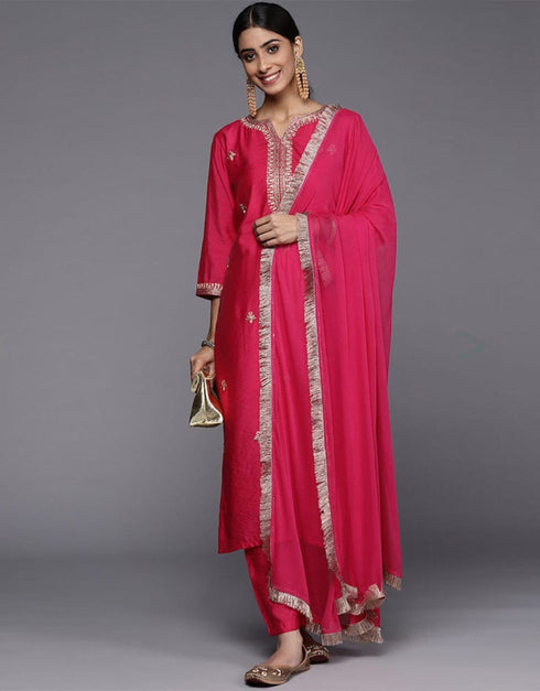 trendy pink viscose trendy designer heavy viscose readymade suit collection with pink viscose rt8845-184452 Close-up View