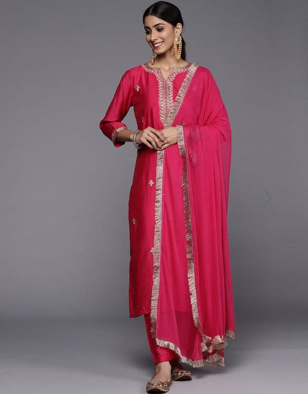 trendy pink viscose trendy designer heavy viscose readymade suit collection with pink viscose rt8845-184452 Front View
