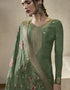modern green viscose dola jacquard designer party wear heavy salwar suit collection with green santoon rt8850-184469 Close-up View