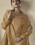 glamorous mustard viscose dola jacquard designer party wear heavy salwar suit collection with mustard santoon rt8850-184471 Close-up View