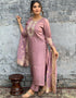 trendy mauve viscose chanderi trendy designer heavy readymade suit collection with mauve viscose chanderi rt8854-184483 Back View