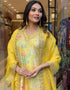 elegant lemon yellow viscose maslin trendy designer heavy readymade suit collection with lemon yellow viscose rayon rt8854-184484 Side View