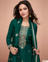 chic green premium silk embroidered premium silk salwar suit collection with green premium silk rt8875-184611 Back View