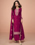 fashionable magenta premium silk embroidered premium silk salwar suit collection with magenta premium silk rt8875-184614 Front View