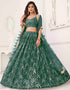 sophisticated green butterfly net traditional wear women's heavy lehenga choli collection with green butterfly net rt8887-184659 Close-up View