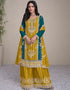 classy multi real chinon designer party wear readymade heavy salwar suit collection with yellow real chinon rt8888-184662 Front View