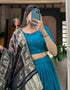 glamorous teal pure cotton traditional wear women's heavy lehenga choli collection with teal pure cotton rt8902-184712 Front View